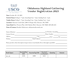 View Vendor Registration Form.